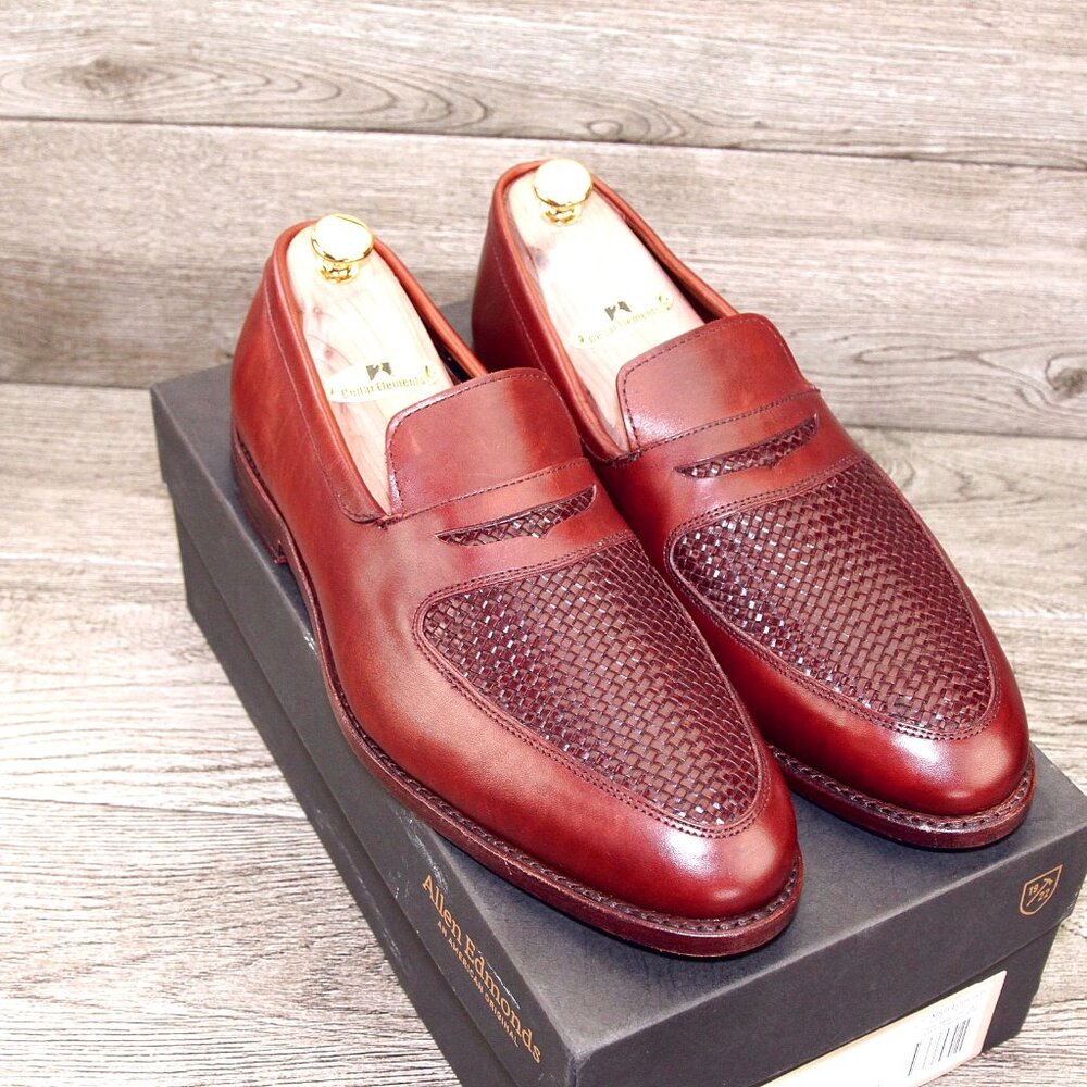 *NIB* $395 Allen Edmonds CARLSBAD Loafer 11 EEE Wide Dark Chili * add $15 Trees